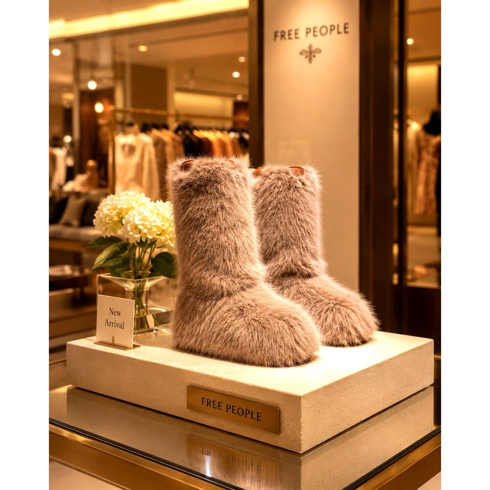 Free People Wild Thing Mid Boots Cashmere size 8